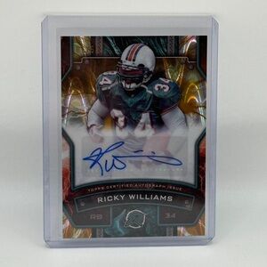 Ricky Williams Autographed Football Card